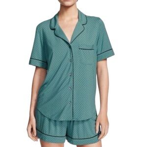 Victoria's Secret French Jade Short-Sleeve Button Pajama Set NWT XL